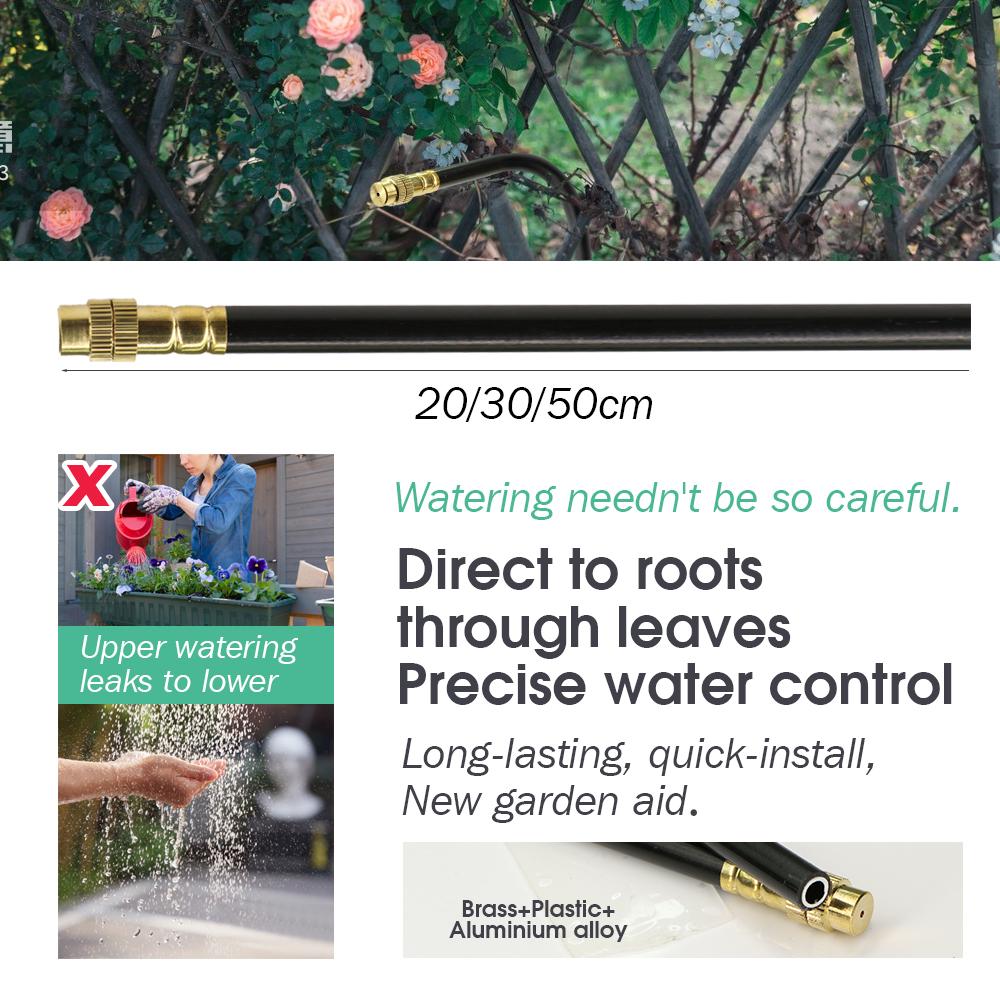 Black 8mm PE Hose 20cm Flexible Nozzle Misting Watering System 45/60/80/100W Self-priming Pump Adjustable Sprayer Kit for Garden