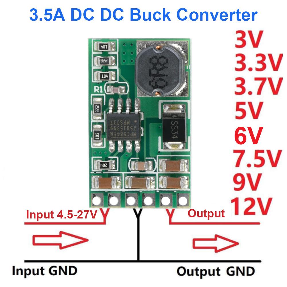 3.5A DC DC Buck Converter Step Down Regulator Module (4.527V to 3.3V)