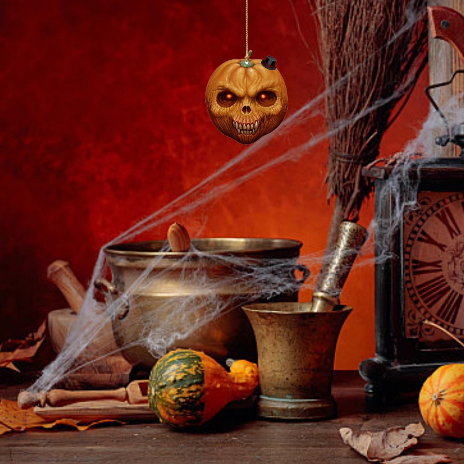 

Funny Pumpkin Hanging Ornament Halloween Decoration Adorable Party Supplies Autumn Pendant for Scary Face