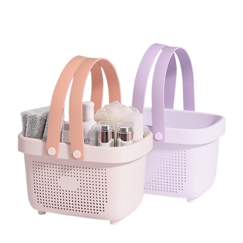 Plastic Storage Basket With Handle Portable Shower Caddy Tote Organizer Basket Bin For Bathroom Kitchen Dorm Room Bedroom