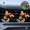 2D Flat Flower Car Vent Clip Decorative Diffuser (fragrance Not Included), Car Interior Decoration, Aromatherapy Clip, Ideal for Holiday Gifts