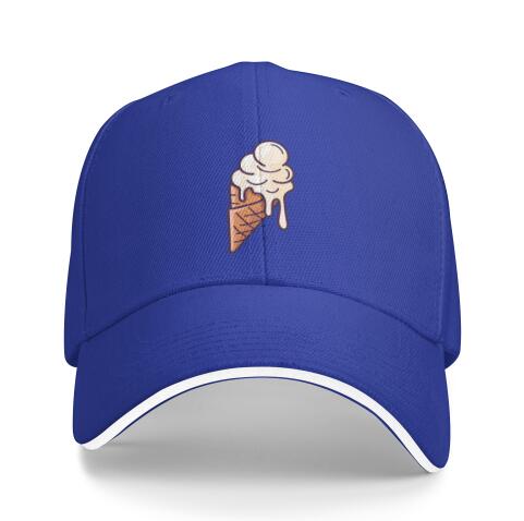 Fusible Ice Cream Unisex Fashionable Baseball Cap Adjustable Trucker Cap Sports Cap Adjustable Sandwich Cap Four Seasons