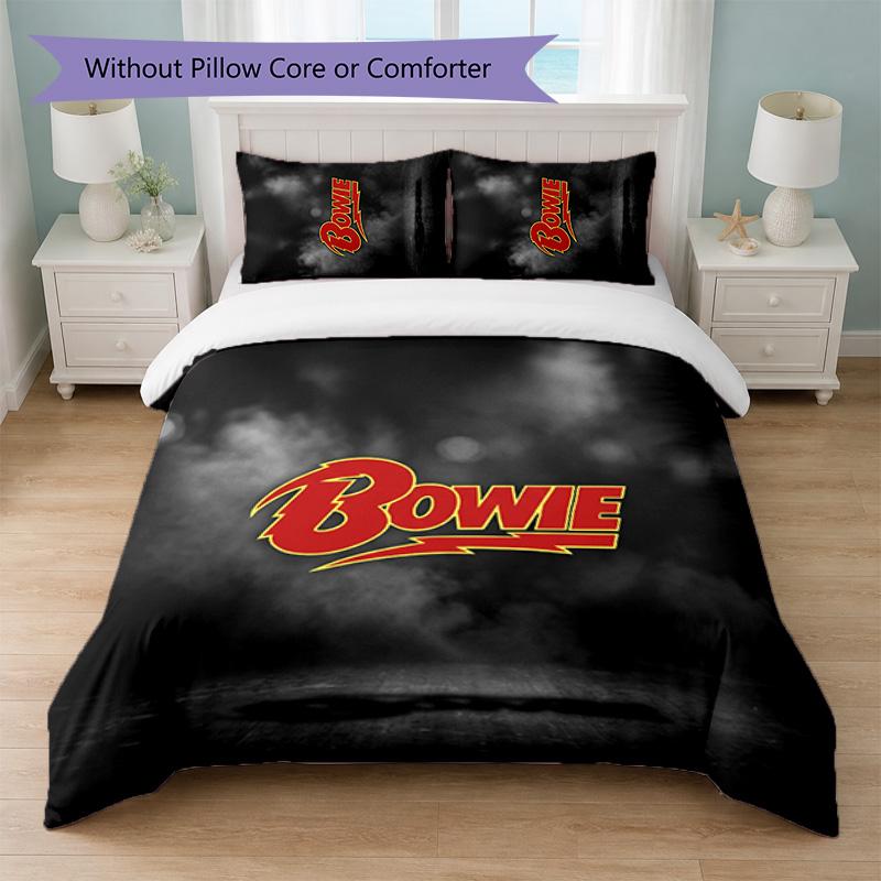 David Bowie Print 3Pcs Bedding Set Duvet Cover With Two Pillowcases Soft Bed Linen For Household Bedroom