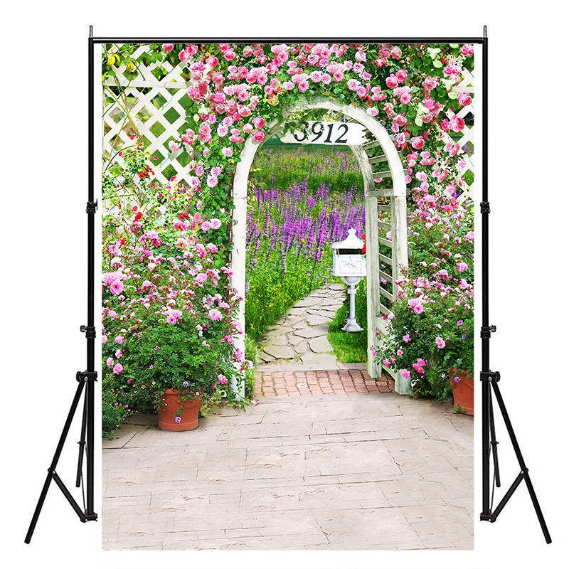 Flowers Scenery Villa Backgrounds for Photographs Wedding Theme Backdrop Maternity Shooting Props Photobooth