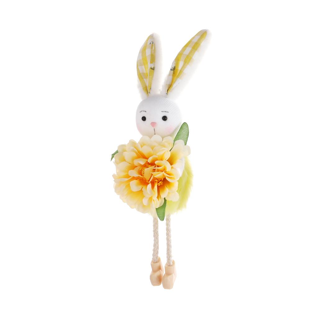 Colorful Rabbit Doll Decoration Polyester Plastic Rabbit Figurine Pendant for Door Window Balconies Indoor and Outdoor