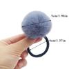 Candy Color Imitation Rabbit Fur Pompoms Elastic Hair Rubber Band Scrunchie Women Plush Hair Rope Autumn Winter Hair Accessories