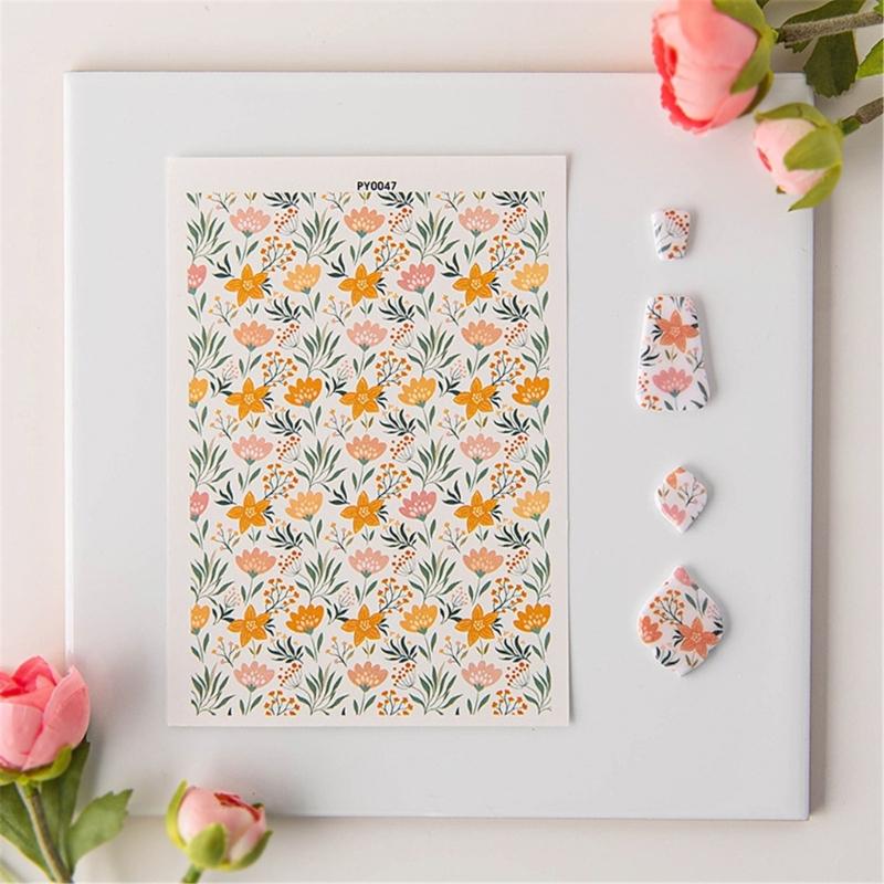 Ton Aquarell Transferpapier DIY Drucken Blume Blatt Papier Keramik Schmuck Ohrringe Keramik Druckwerkzeug Handgefertigt