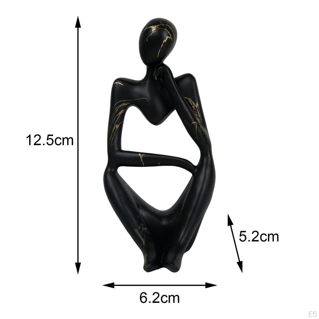 Abstract Thinker Statue Collectible Ornament for Living Room Desk Decoration