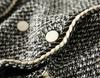 Elegant French Wool-Blend Tweed Double-Breasted Jacket for Women