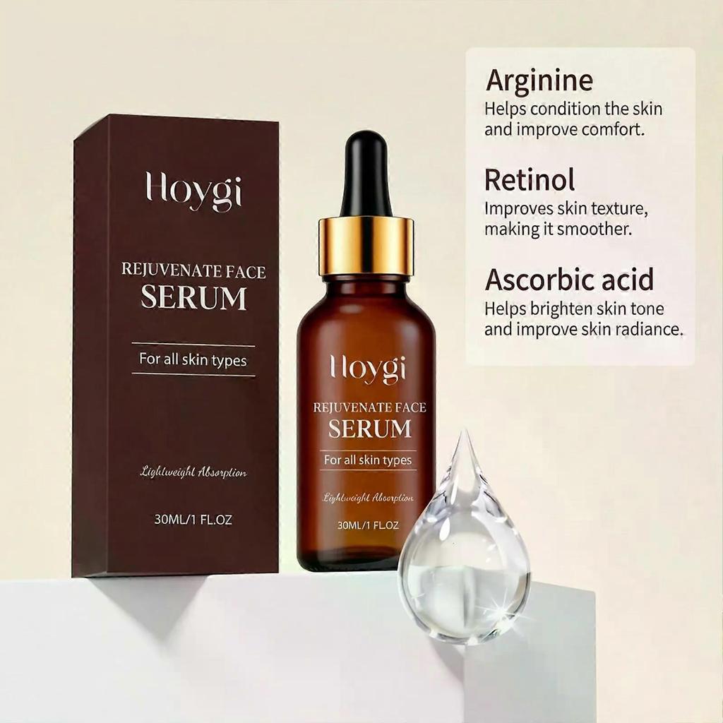 Rejuvenate Face Serum  12% Vitamin C + 1% Hyaluronic Acid Formula for Instant Lift, Anti-Wrinkle & Firming, Reduces Fine Lines & Plumps Skin, 30ML