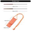 Reusable Folded Chopsticks Portables Stainless Steel Wood Natural Chopsticks for Camping and Picnics