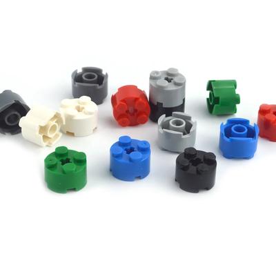 46 Stück MOC Teile Runde Steine Zylinder 2x2 mit Achsloch Dicke Bausteine Partikel DIY Technische Spielzeuge Kompatibel mit 6143
