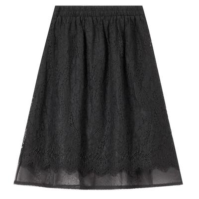 ShangdubiLa Women's French Swan Lace A-line Skirt