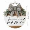 Flower Welcome Sign 2D Flat Wall Art Ornaments Door Wreath  Home Decor