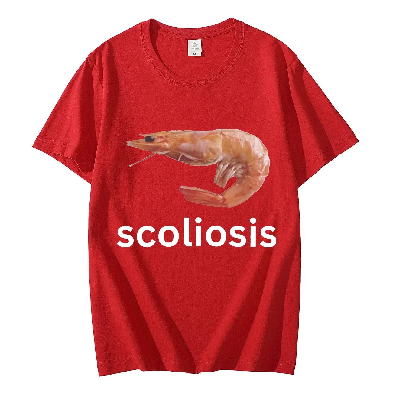 

Scoliosis Funny Shrimp Emoji Tshirt Unisex Fashionable Casual Tshirt Summer Short Sleeved Tshirt Street Style Womens Tshirt S