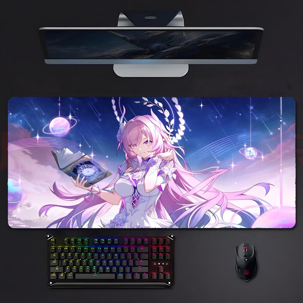 Cute Beautiful Game Honkai Star Rail Cyrene Mouse Pad Large Gaming Mousepad With Stitched Edges Thickened Desk Mat Pc