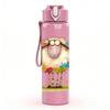 1PC Colorful Fluffy Sheep 750ml Color Plastic Sports Water Bottle Leakproof Flip Straw Lid Suitable for Sports Office Home Use