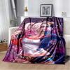 H-Harley-Quinns Movie Character Print Flannel Blanket Cozy Warm Throw Bedroom Sofa Birthday Present Indoor Home Lounge Decor