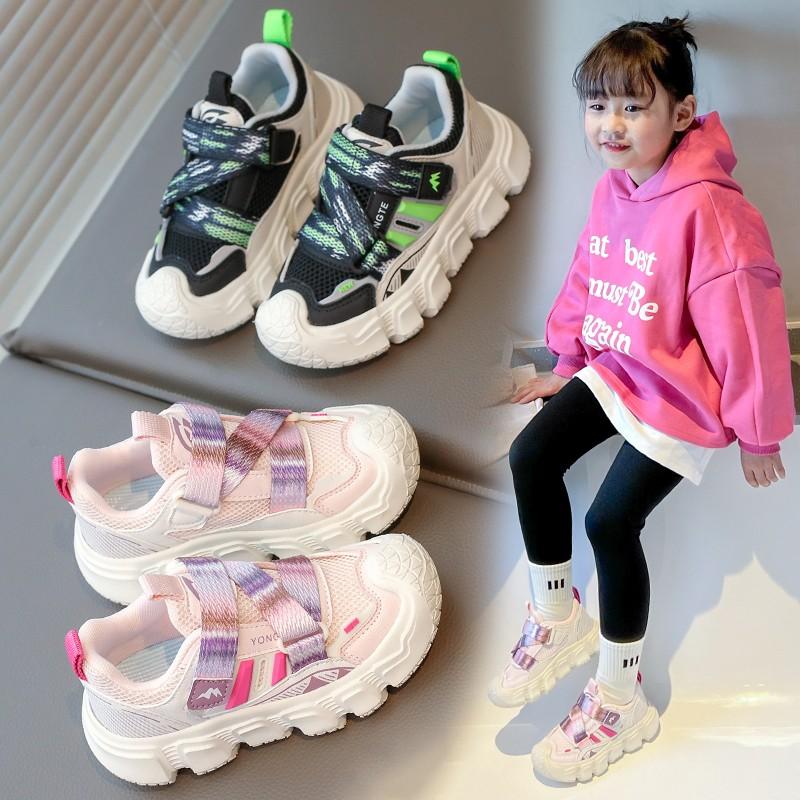 Kids Casual Sneakers for Boys Girls 2025 Autumn New Toddler Colorblock Versatile Sneakers Breathable Soft Sole School Footwear
