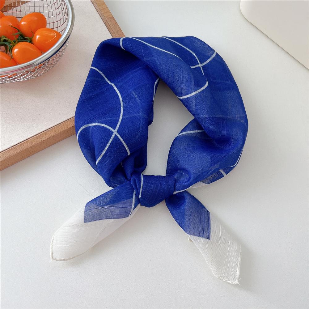 58cm Ladies Cotton Linen Handkerchief Neck Scarves Women Square Wraps Fresh Bandana Head Scarfs Small Neckerchief Bag Scarf