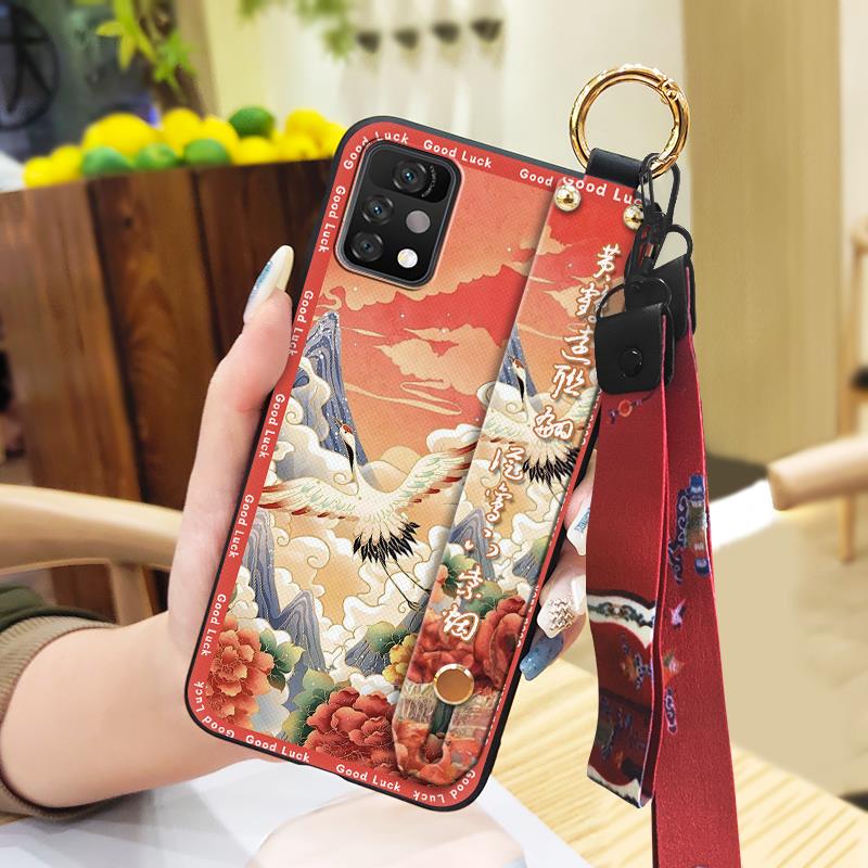 Shockproof Elderly lady Phone Case For UMIDIGI A11 Pro Max Chinese style Durable Phone Holder Waterproof Soft case Ring