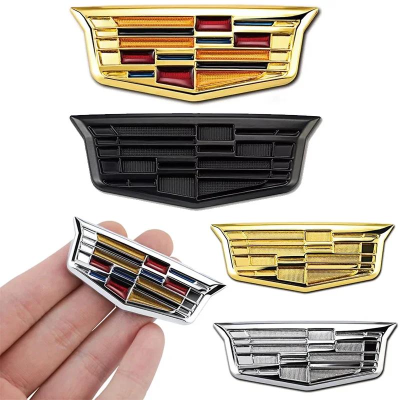 AABHP1 6.3cm 9.2cm Car Trunk Emblem Side Body Sticker for Metal Alloy C-Pillar Lable Window Badge Decoration Cadillac XT5 ATSL XTS SRX