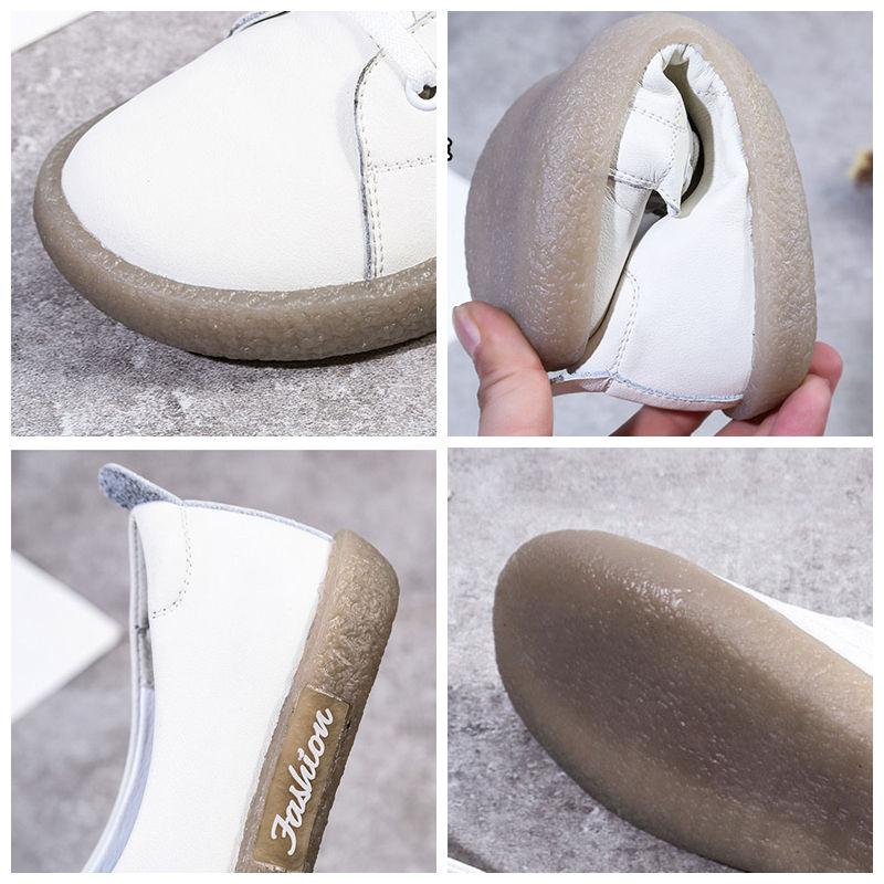 Fujin 3cm Cow Genuine Leather Shallow Moccasin Flats Soft Soled Luxury Ethnic Woman Elegance Summer Lace Up Ladies Comfy Shoes
