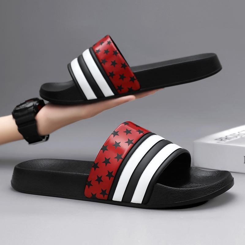 Summer one-word beach men's slippers EVA thick-soled large-size sandals women's sports wear