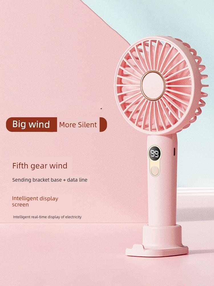 Small Handheld Fan USB Rechargeable Portable Mini Fan Office Electric Desktop Student Dormitory Electric Fan Mute