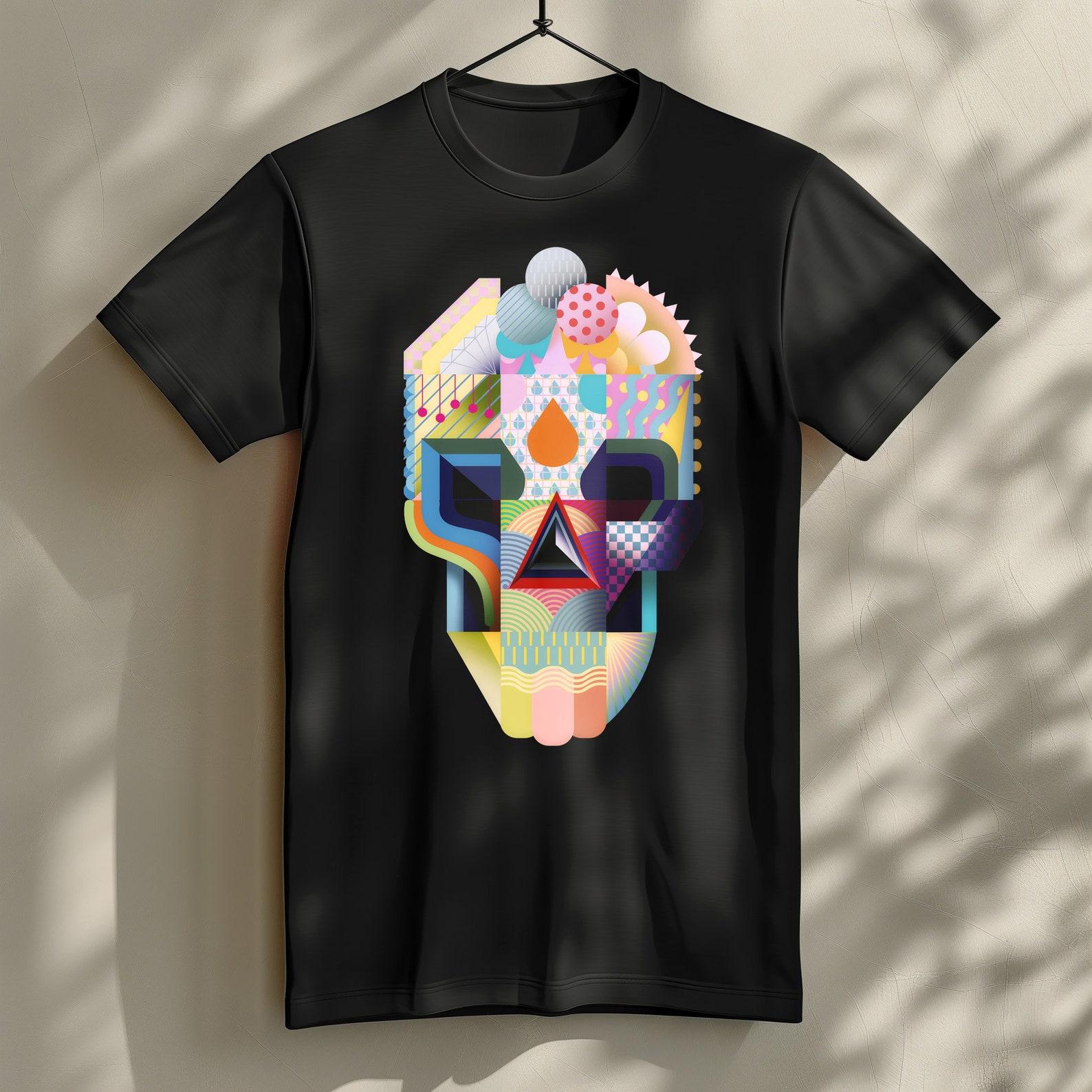 Skull Graphic Men s T-Shirt: Bella Canvas Art Tee S