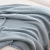 Nordic Knitted Throw Blanket Luxury Sofa Cover Thickened Two-color Wool Blanket With Tassels Modern Design Bedspread Soft Shawl