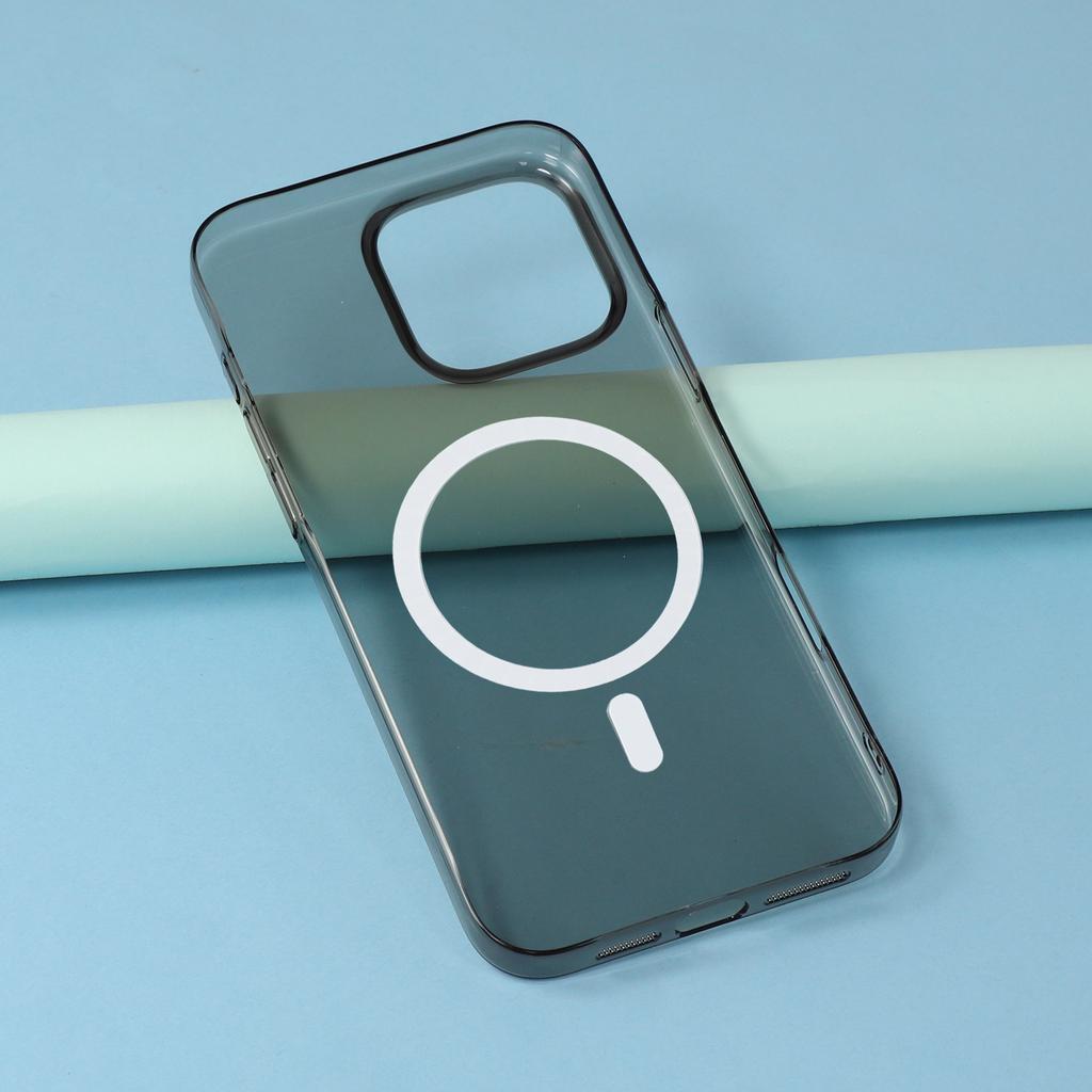 JAUCASE For iPhone 16 Pro Magnetic Case Hard PC Clear Back Phone Cover