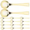 72PCS Plastic Disposable Golden Mini Spoon Set Plastic Imitate Metal Flatware for Barbecue Party Picnic