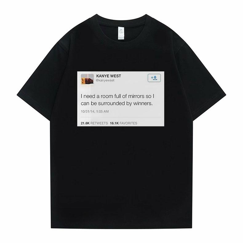 Funny Tweet Tshirt Hip Hop Kanye West Tshirts I Wanna Be Nice But Everyone Annoys Me T Shirt Summer Women Novelty Tshirts