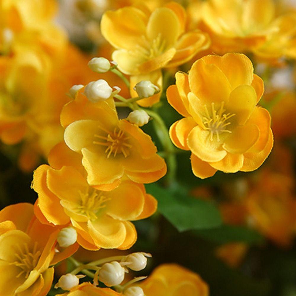 Lifelike Simulation Jasmine Long Stems Fake Flowers Artificial Silk Jasmine Flower  Home Office