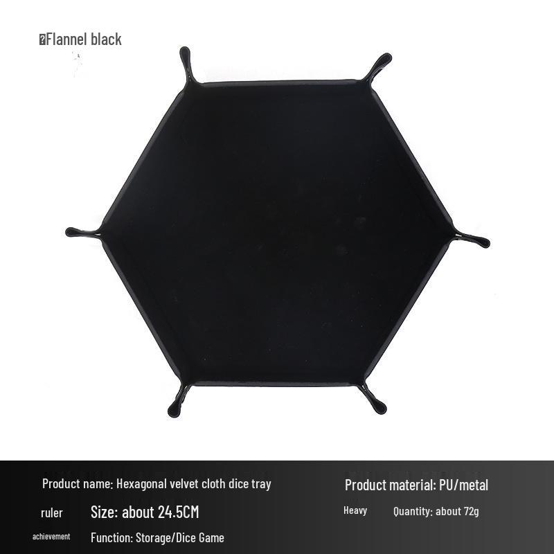 Hexagonal Folding Dice and Sundries Storage Box for Board Games