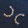 South American Jewelry Brazilian Glass Stone Color Matching Earrings Versatile Simple Geometric Zircon Earrings