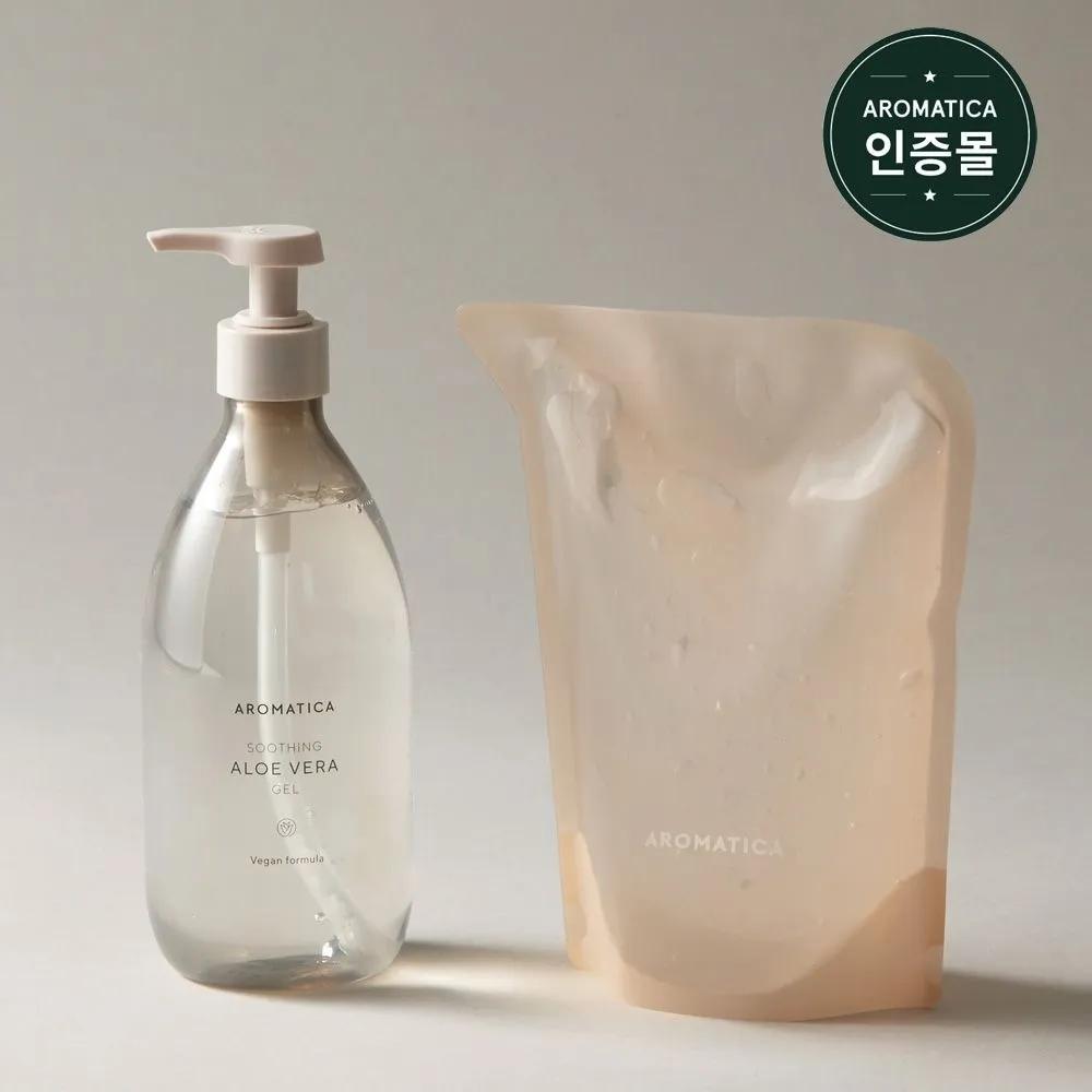 AROMATICA Soothing Aloe Vera Gel 500ml + Refill 500ml