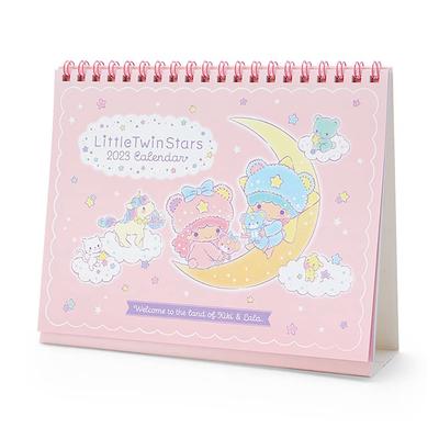 Sanrio 2023 Calendar, Little Twin Stars KikiLala, Desk Ring, 3-Month Age, Character, 202827