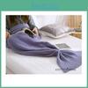 Mermaid Themed Coral Fleece Blanket Crochet Knit Acrylic Throw For Home Decor Birthdays