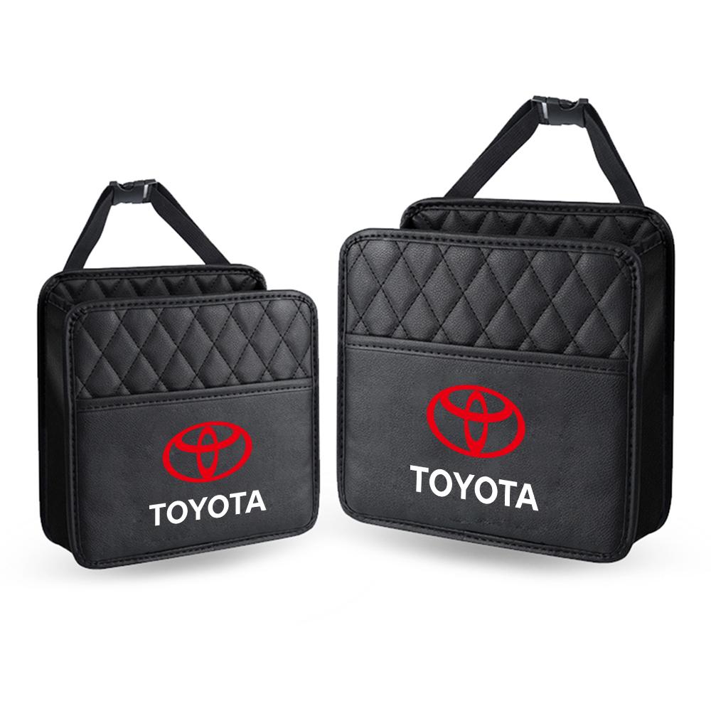 Car Backseat High Quality Leather Storage Bags Hanging Organizer Box For Toyota Corolla Yaris Aygo Prius RAV4 CHR Camry Avensis