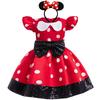 Girl's Sequin Polka Dot Princess Dress 0-6-year-old Children's Bow Fluffy Dress Birthday Carnival Halloween Role-playing Costume