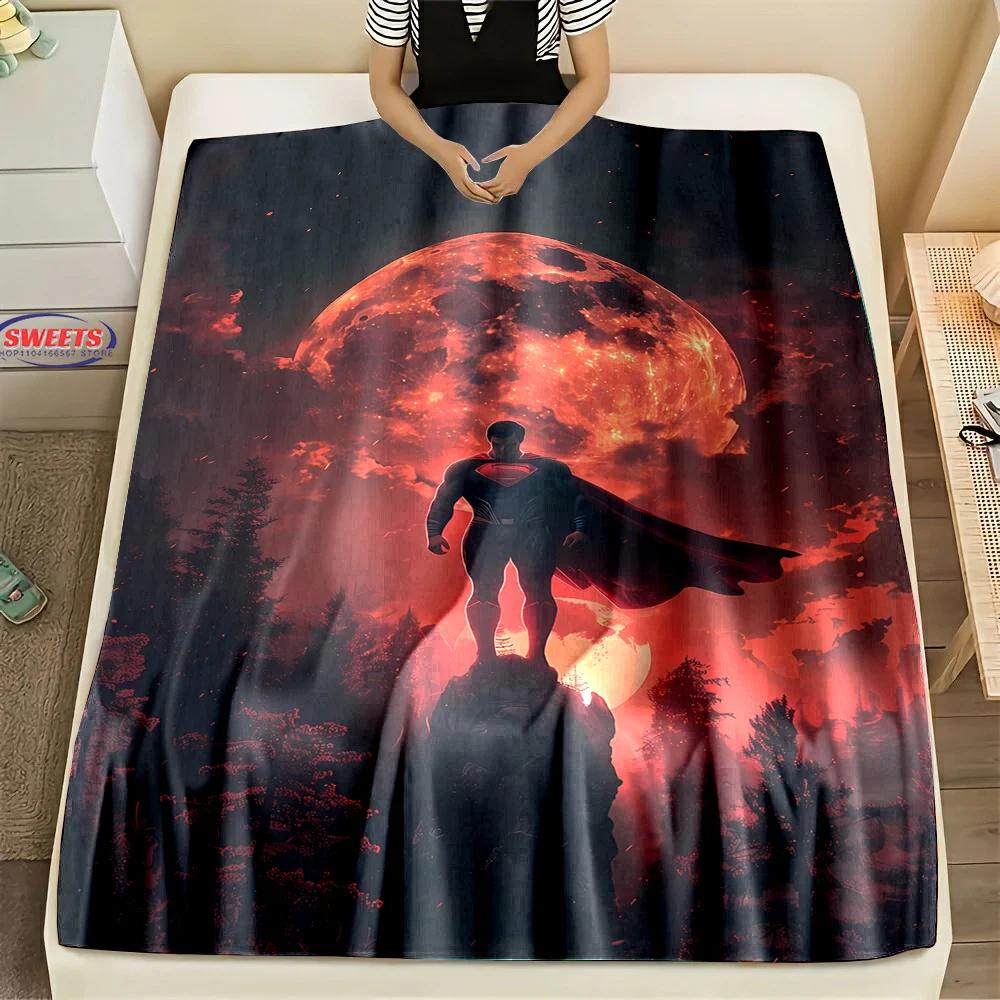 Comfortable and Soft Superman Blanket, Add Beauty To The Home, All Seasons, Home Office Can Be Used, Nap Camping Flannel Blanket