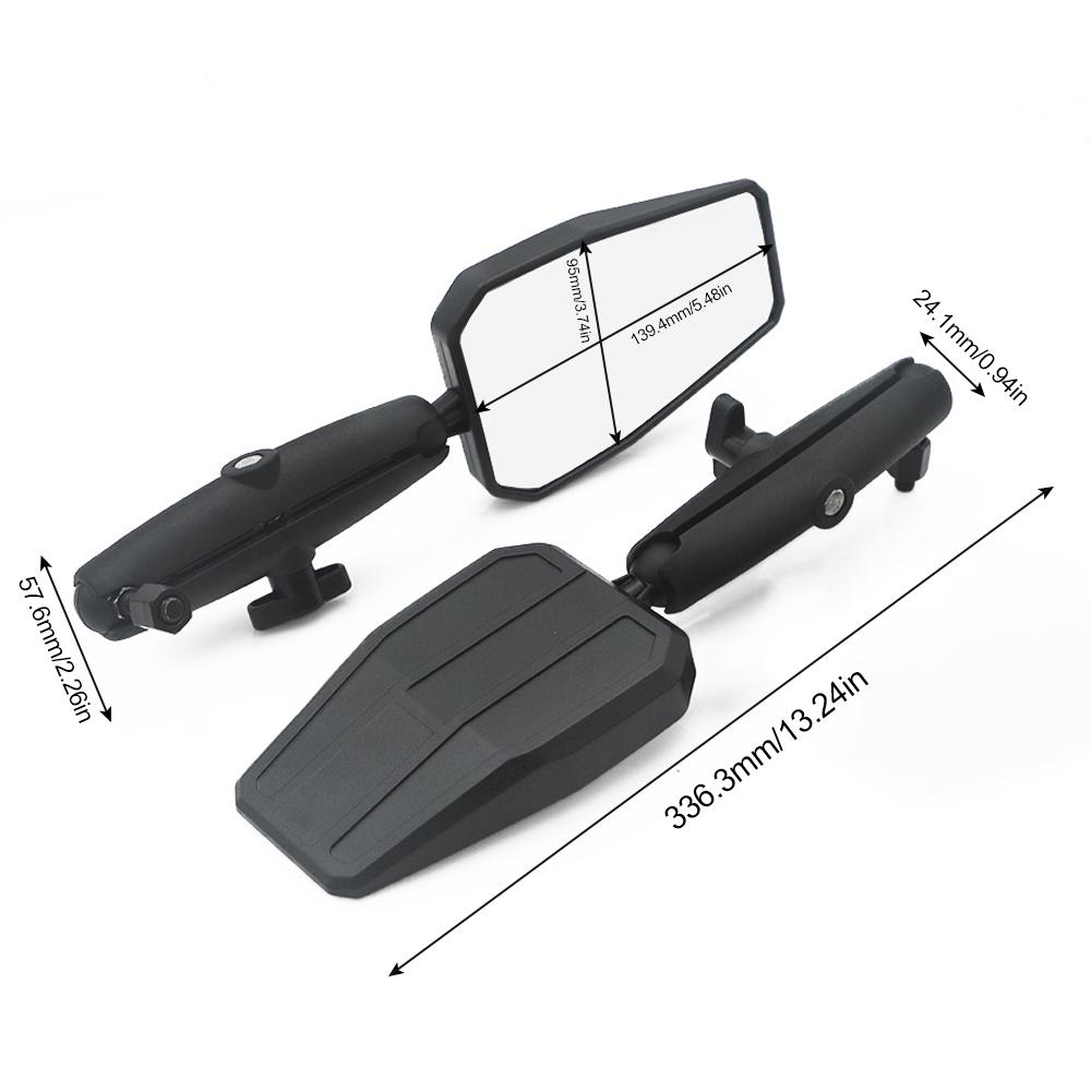 2pc Motorcycle Rearview Mirror Foldable Adjustable Adventure Westwind Mirrors For Handlebar Mount ATV Accessories