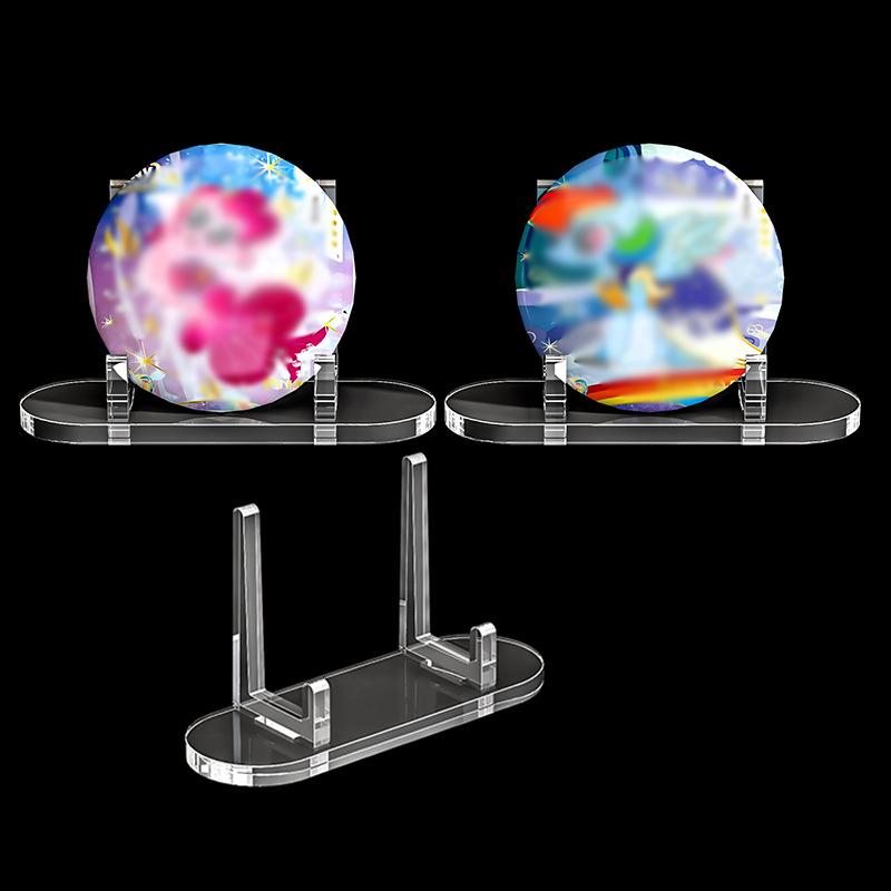 1PC Transparent acrylic badge display holder medals honor storage display stand desktop color paper card storage holder