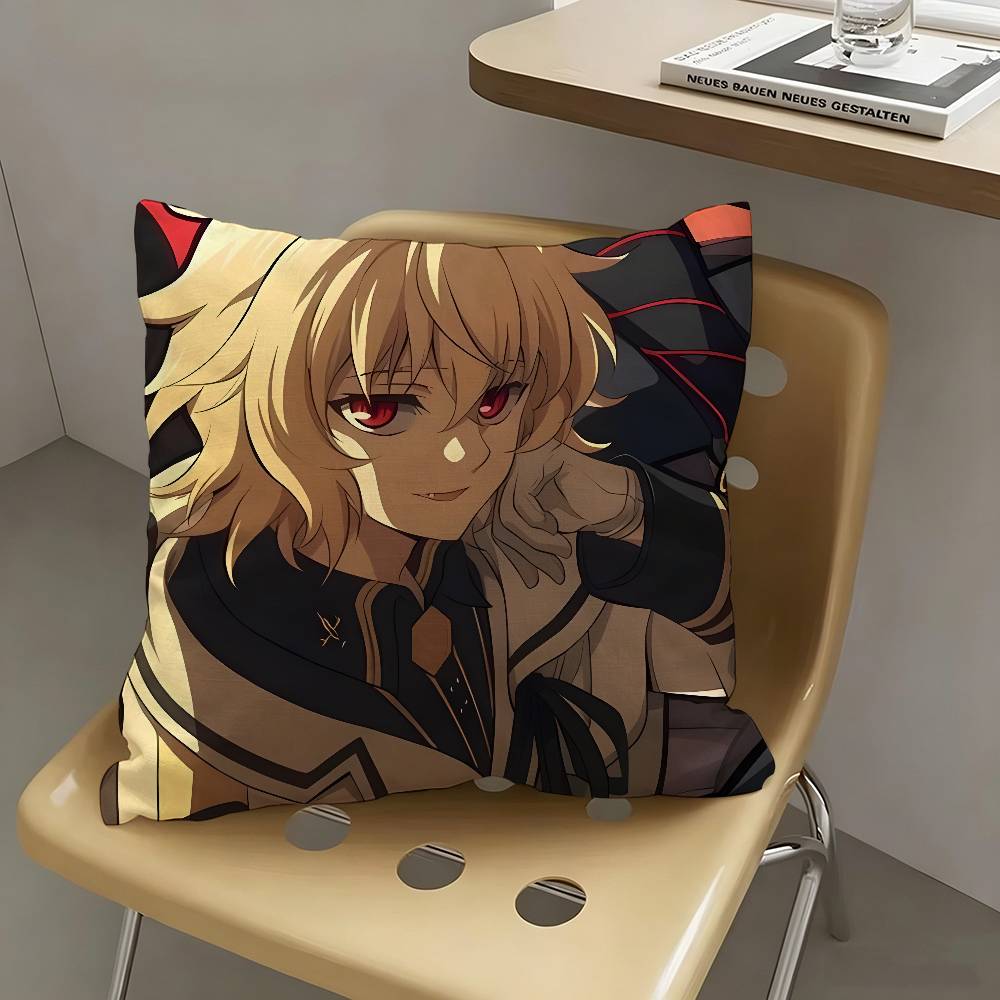 1pc Mikaela Hyakuya Anime Seraph Of The End Pillow Case Fashion Square Pillowcase Bedroom Sofa Room Ins Decoration Leisure