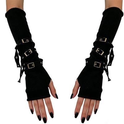 Dunkler Stil Fingerlose Motorradhandschuhe – Heißes Mädchen, Neutrale Frühling/Sommer Ärmel, Europäischer & Amerikanischer Stil.