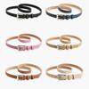 Luxury Design Suede Leather Belt Pin Buckle Frosted Waistband Business Waist Belt  For Women