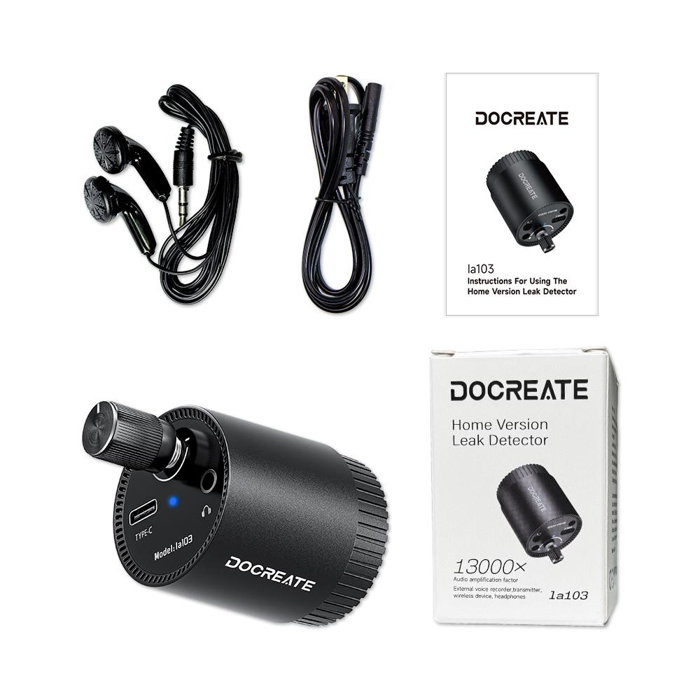 Pipe Leak Detector Portable Water Pipe and Underfloor Heating Sound Amplifier Suitable for pipe inspection and repair чёрный