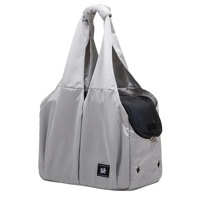 Portable Soft Sided Cat Carrier Breathable Mesh Top Window Small Dog Carrying Bag Travel Transporter Shoulder Bags